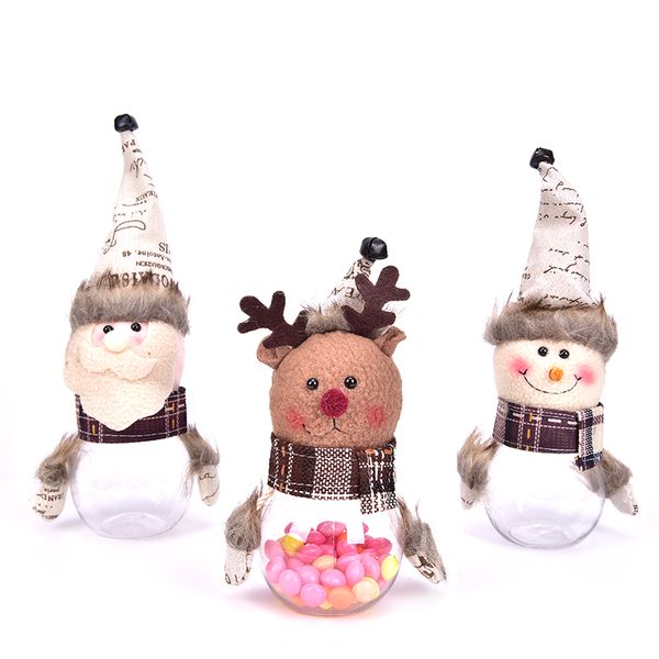 

christmas candy jar christmas gift bag for kids santa claus /snowman/elk tree ornaments deskwindow home decor