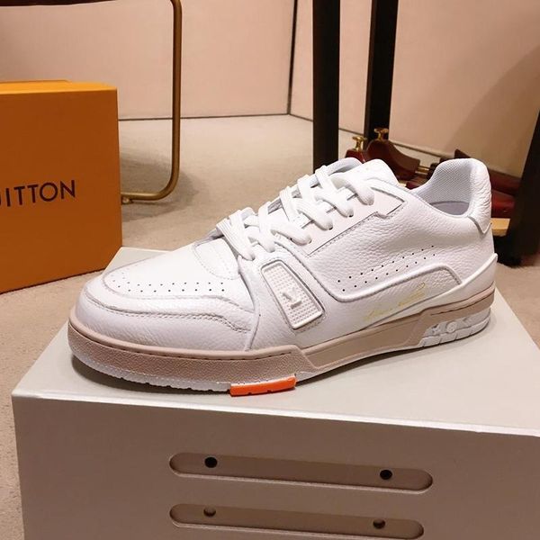 

mens shoes luxury fashion trainer sneaker leather big size chaussures pour hommes trainer sneaker men shoes fashion