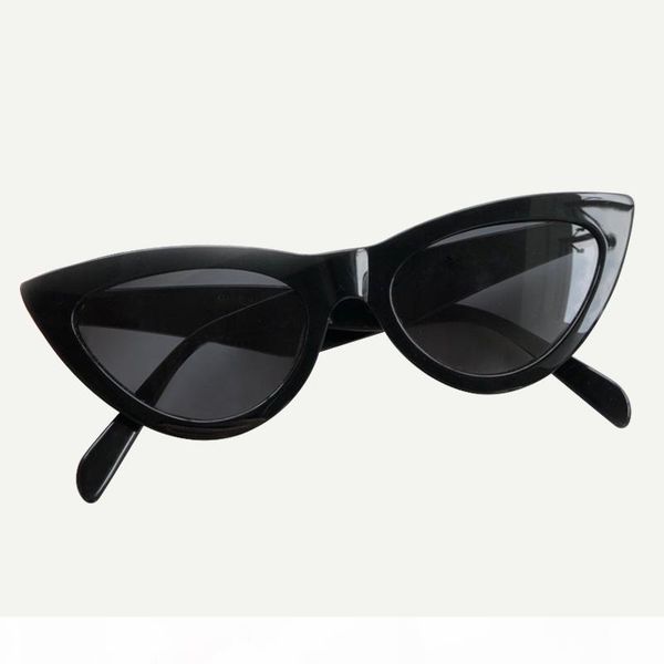 

small cat eye frame sunglasses women 2019 summer style candy color cute sun glasses fashion brand shades with box, White;black