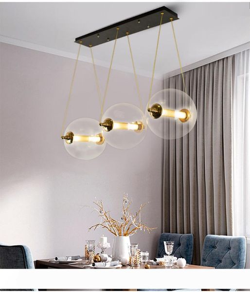 

nordic designer new style pendant lights living room bedroom decoration led g4 droplight post moderm glass ball combo doprlight