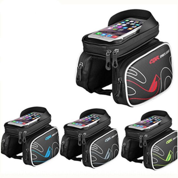 

cbr mobile phone bicycle mountain waterproof pipe saddle front bag with mobile phone bag cycling equipment bicycle