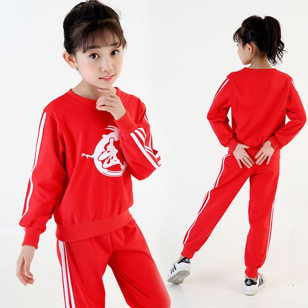

children's school uniform korean sport suit loose sweater clothing, White
