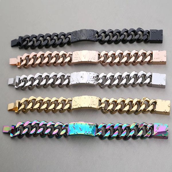

titanium steel friendship bracelets men bracelet fashion designer bangles silver rose gold black designer cuff bracelet