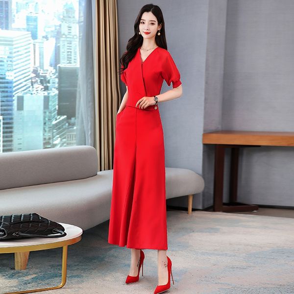 

plain fashion casual quality 2020ol elegant women's pleated plain fashion casual quality suit 2020ol elegant women's pleated suit, Gray