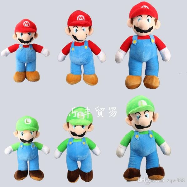 

new arrival 100% cotton 3 size 23cm - 33cm - 45cm luigi bros mari luigi plush dolls stuffed toy animals for baby gifts