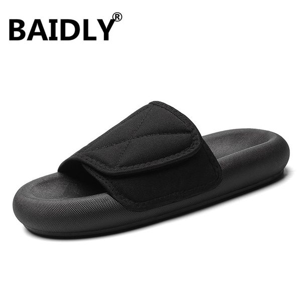 

sandals summer men massage mesh slippers outdoor water shoes pool bathroom slides beach, Black