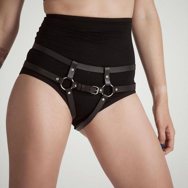 

2020 new fashion adjustable waist belt panties luxury faux leather women gothic belts for women luxury designer brand female, Black;brown