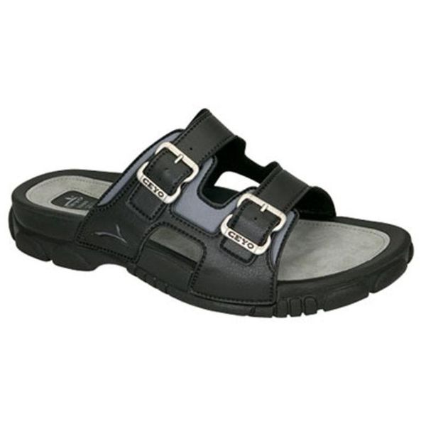 

ceyo 3200 roller orthopedic men slippers, Black