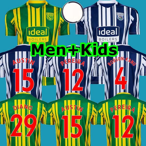 

топ таиланд 20 21 вест бромвич футбол джерси diang austin вест бромвич brunt главная робсон-кану pereira 2020 2021 west brom маек men, Black;yellow