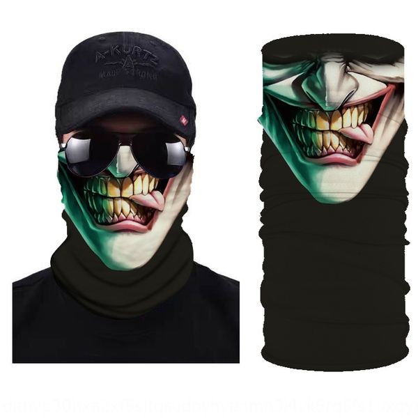 

3d mask sports riding seamless skull venom clown scarf scarf spider-man pattern printed magic face towel, Black