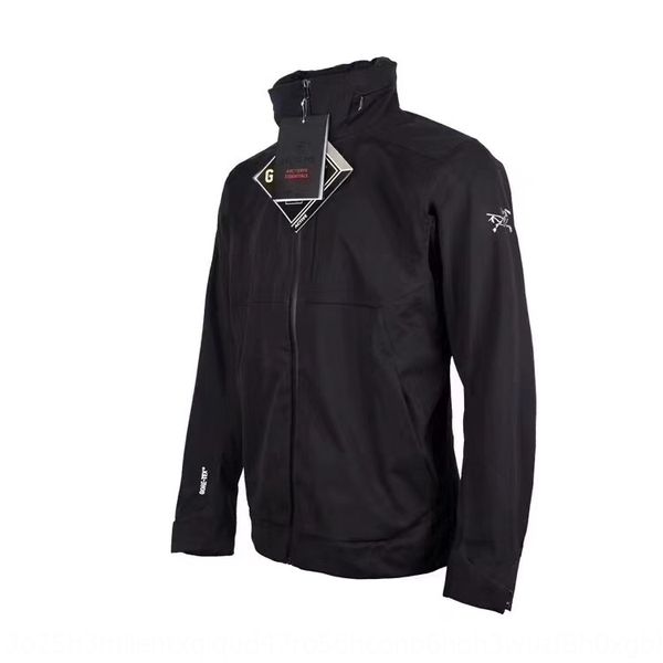 

txj6w outdoor gore-tex paclite waterproof rainstorm-proofmoisture-permeablewind-proofsoft single punch outdoor men's jacket gore-tex pa, Blue;black