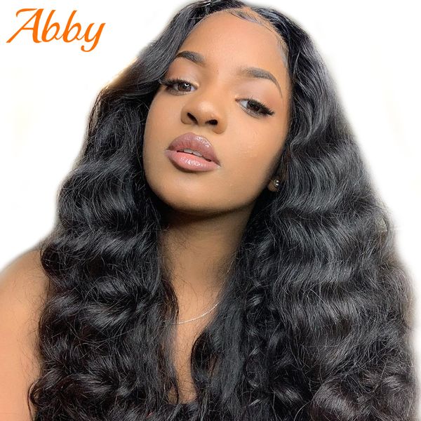 

loose wave wigs human hair 20inches brazilian human hair 180% density wigs for black women lace part wig abby hair closure wigs