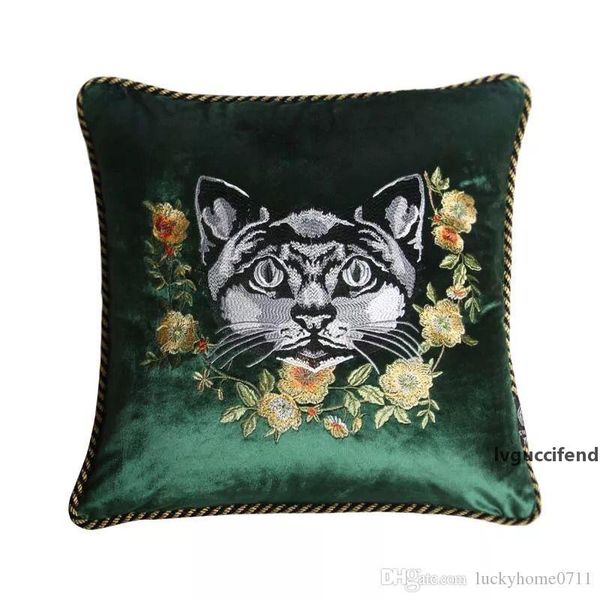 

luxury designer embroidery g pillowcase cushion cover 45*45cm and 30*50cm home and car decoration pillowcase waist pillow 2020 new gifts