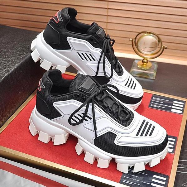 

vintage cloudbust thunder knit sneakers men 's shoes fast delivery fashion comfortable shoes lightweight style lace -up casual men sho, Black