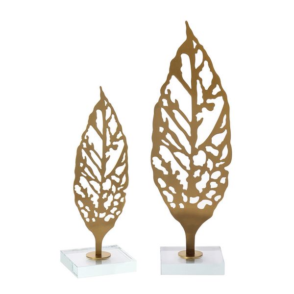 

home decoration simple modern living room dining table tea table porch abstract creative metal iron leaf decoration