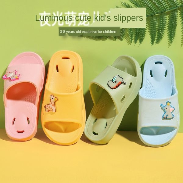 

gcg3e children children luminous children' summer boys' and girls' indoor non-slip home bathroom slippers children' cu, Black;grey