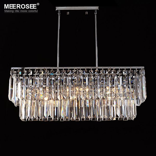 Luzes de cristal modernas Luzes de cristal Lâmpada de suspensão do retângulo para sala de jantar Pingente Lustre Luminária Luminária Fast Shipping