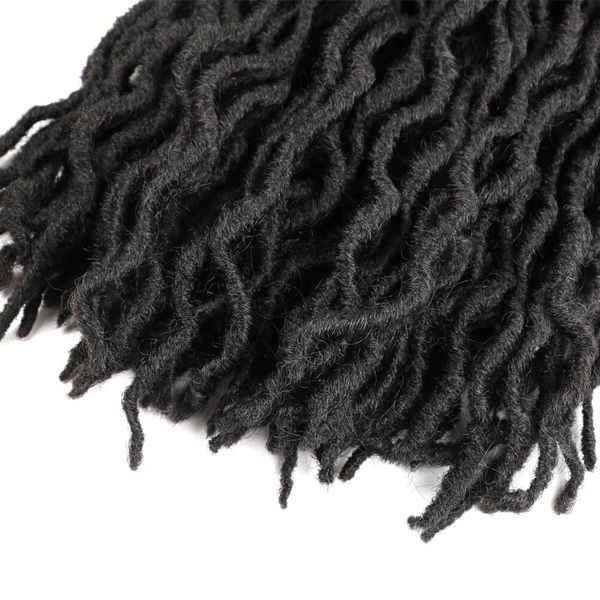 

cne nu locs crochet hair 18 inch long black soft goddess faux locs crochet hair natural wavy dreadlock hair extensions