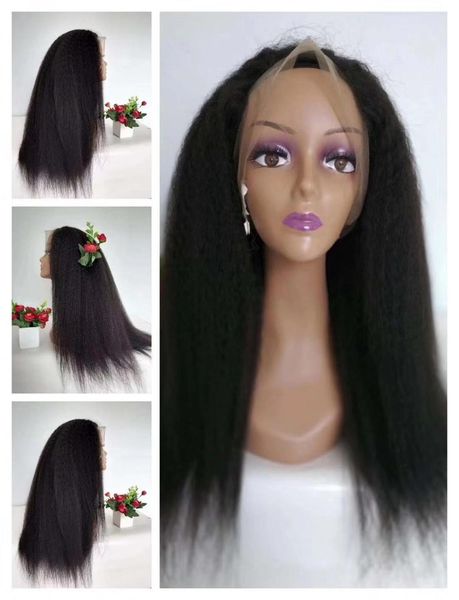 

satai kinky straight wig 13x6 lace front wigbrazilian remy human hair wigs 360 lace frontal wig, Black