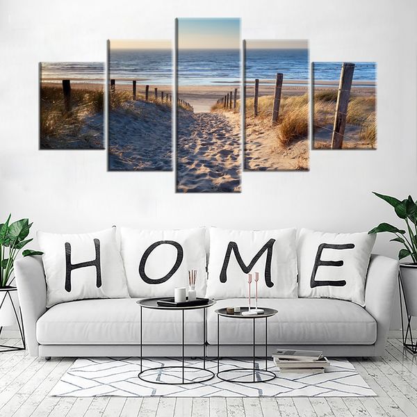 

полотна wall art hd печать 5 шт пляж афиши landscace фотография sand dunes в северном море unframed