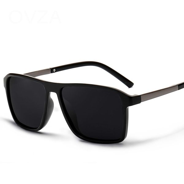 

2020 new polarized sunglasses men mirrored driving glasses black rectangle sunglasses male cool fashion classic, White;black