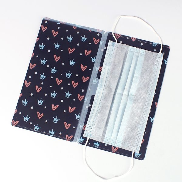 

printing foldable masks keeper portable masks storage folder container case temporary mask clip