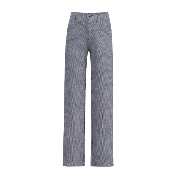 

wide leg pants gray new striped high waist korean pants 2020 autumn winter women's classic trousers korean streetwear women, Black;white