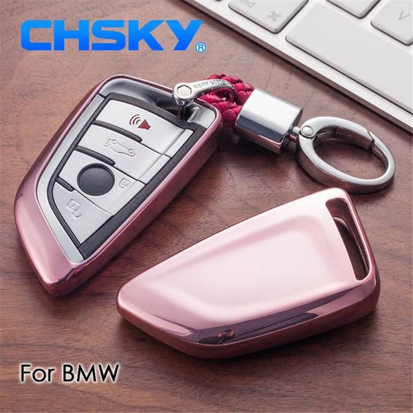 

chsky tpu for key case for x5 e53 e70 f15 g05 x1 x6 7 series car key cover shell keychain car covers accessories, Silver