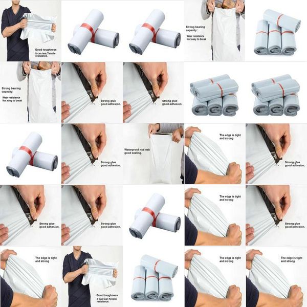 

good quality 28x42cm white mailer bags self seal mailbag plastic envelope courier postal mailing bags self adhesive express poly bag gdzyd