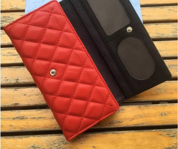 

2020 mens wallet men's leather with wallets for men purse wallet men wallet with box wallets #556, Red;black