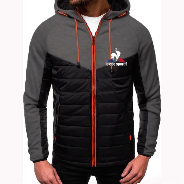 

8nrpr cock printed men's trendy hooded zipper cardigan stitching cock printed men's trendy hooded zipper coat sweater sweater coat, Black