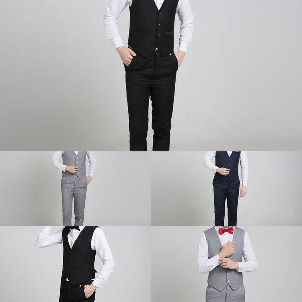 

мужская шафером группа 2020 свадебное платье свадебное платье жилет новая весна и лето досуг трехсекционный творческий костюм жилет, Black;white