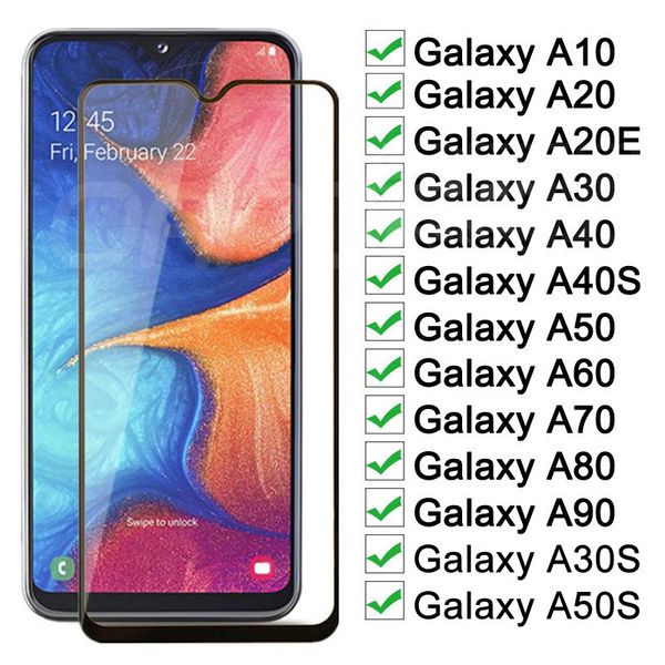 

9D Tempered Glass for Samsung Galaxy A90 5G/A90/A80 A70/A70S A60 Anti-Scrath Front Full-Screen Protector Shockproof Glass Film