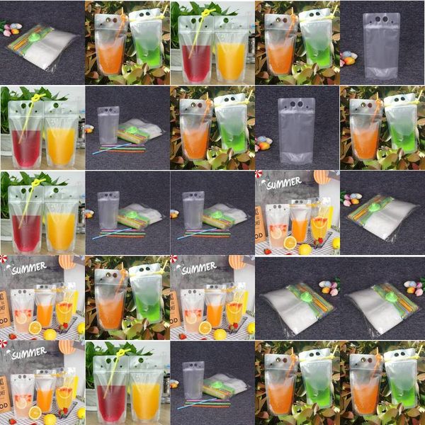 

2020 450ml transparent self sealed plastic beverage bag diy drink container drinking bag fruit juice food storage bag from jiajia2017 szdsz