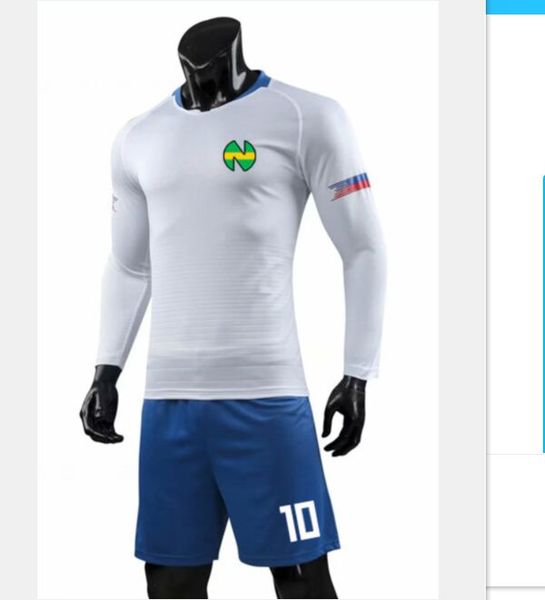 

men sizes set,camisetas maillot de foot captain ozora tsubasa japan france football oliver atom long sleeve sooccer jerseys suits, Black