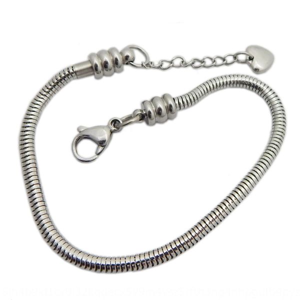 

ktxqm stainless steel jewelry titanium steel chain lobster buckle royal chain bracelet can wear all kinds of beads accessories clothing brac, Silver