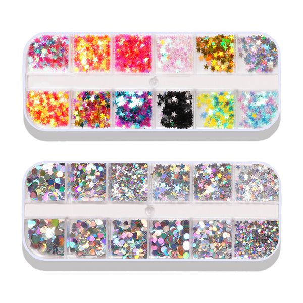 

colorful nail art glitter paillette foils flakes nail care decoration diy