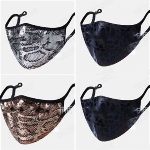 

printing leopard print face mask serpentine reusable mascarilla anti haze dustproofs respirator adjust sunscreen outdoors unisexs 3 3qx e2