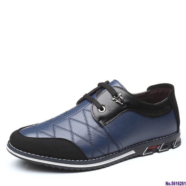 

mens casual shoes lace-up men loafers moccasins breathable driving shoes men's fashion business, Black