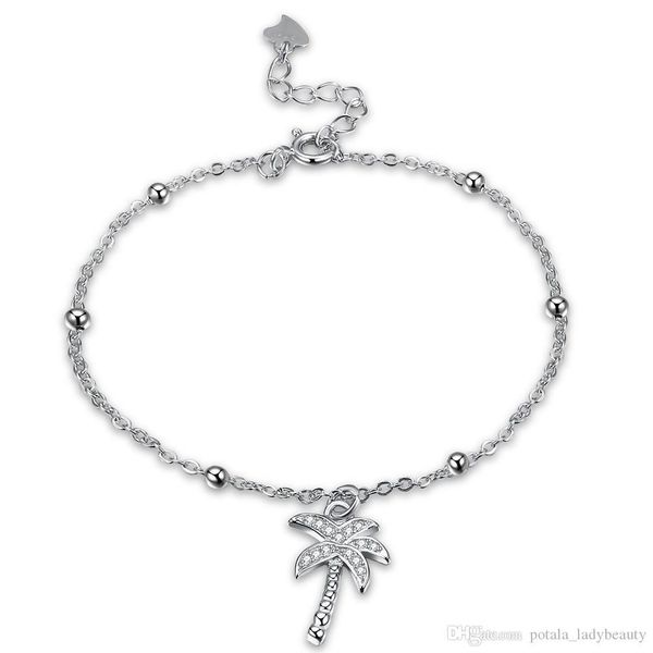 

кокосовое дерево s925 стерлингового серебра браслеты twist цепи браслеты шарма циркон bohemia наручные ювелирные изделия зубец установка пар, Golden;silver