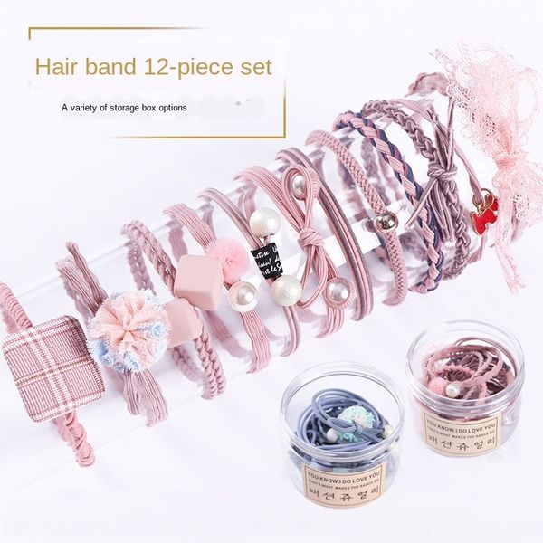 

new korean style parent-child does rope not hurt children's rope tie hair rubber band hair band set, Slivery;white