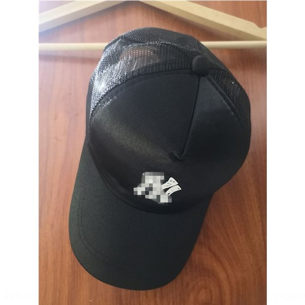 

korean pure cotton mesh embroidered baseball female ny embroidery casual solid color ponytail cap all-match couple baseball cap, Blue;gray