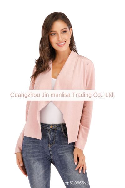 

mknwp 2019 women's long-sleeved lapel imitation leather stitching irregular 2019 women's long-sleeved coat lapel imitation leather, Black