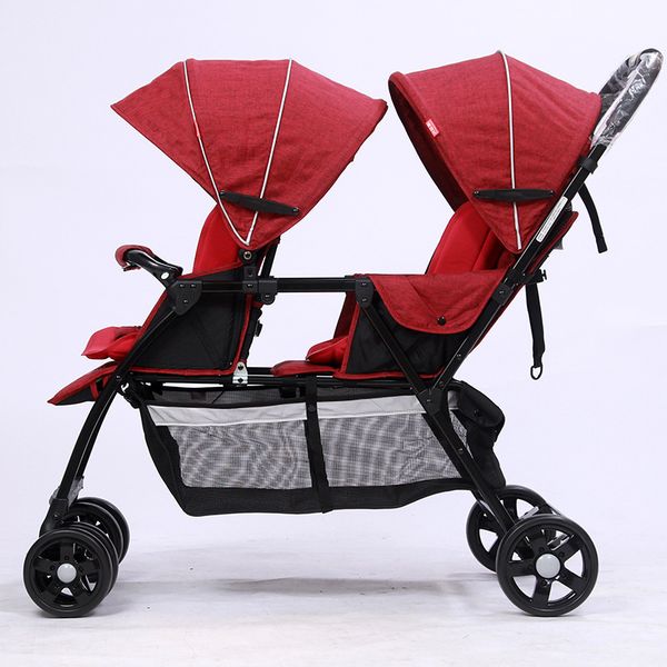 

babyfond twin baby stroller ultra-lightweight baby carriage double car child car can sitting and lying