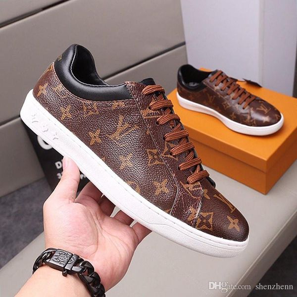 

fashion sneakers men shoes trainers with box chaussures pour hommes breathable men shoes casual luxembourg sneaker luxury zapatos de hombre, Black