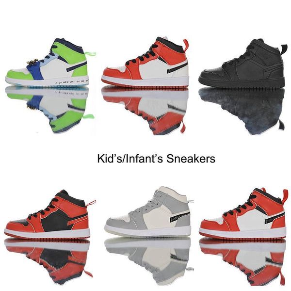 

kids sneaker infants toddlers officially revealed 35th anniversary d x j 1 i high og wolf grey chicago pj tucker kim jones basketball shoe s, Black