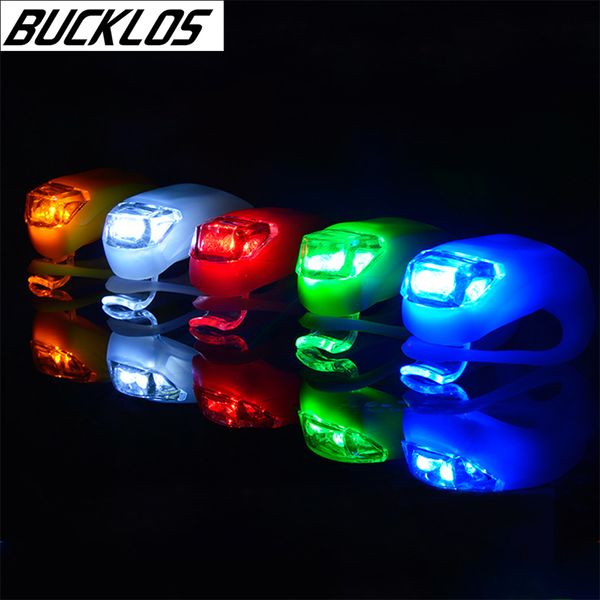 

силиконовые велосипедов света водонепроницаемые светодиодные головы передние задние фары колеса с велосипеда батареи фара лампы велоспорта а