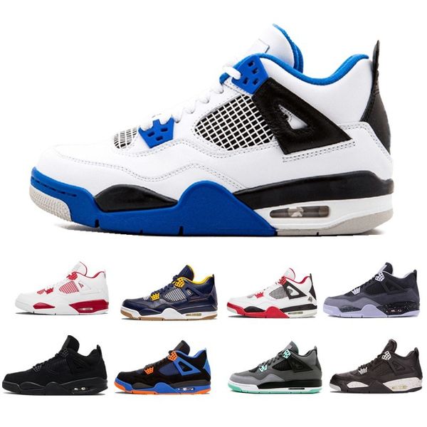 

4s new 4 travis scots men basketball shoes raptors royalty thunder toro bravo white cement green glow fire red cavs black cat sneaker