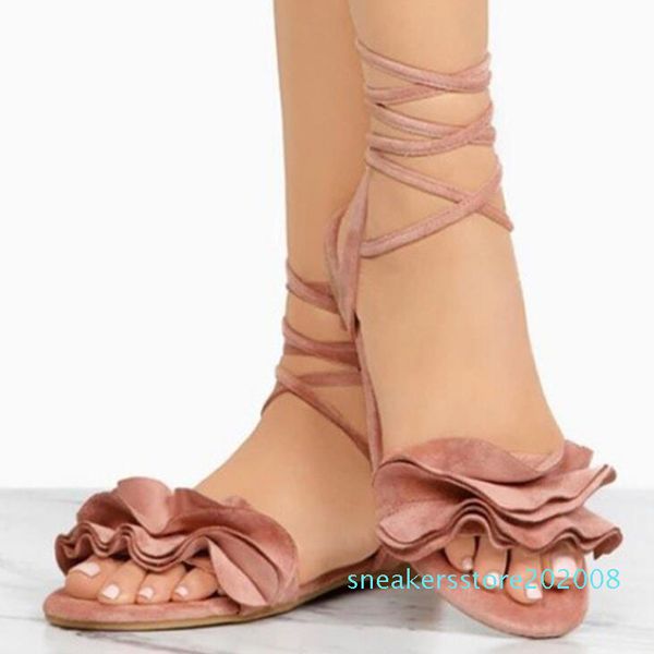 

women sandals 2019 summer women flat sandals fashion flock flowers decor beach shoes plus size 42 43 s08, Black