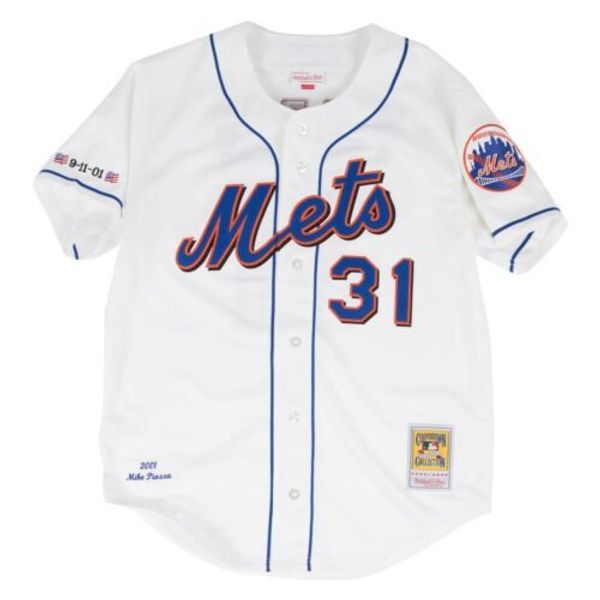 

mike piazza #31 mitchell & ness white 2001 mens stitched xs-6xl baseball jerseys, Gray
